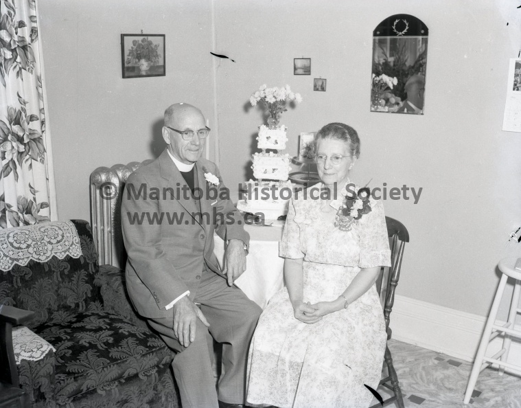 H. CRUMP 50THANNIVERSARY REV. AND MRS. HARRY CRUMP, who are in charge of the Presbyterian mission at Sioux Village, Thursday celebrated their 50th wedding anniversary. They have been engaged in Indian mission work in Manitoba for about 34 years. 10640a.jpg
