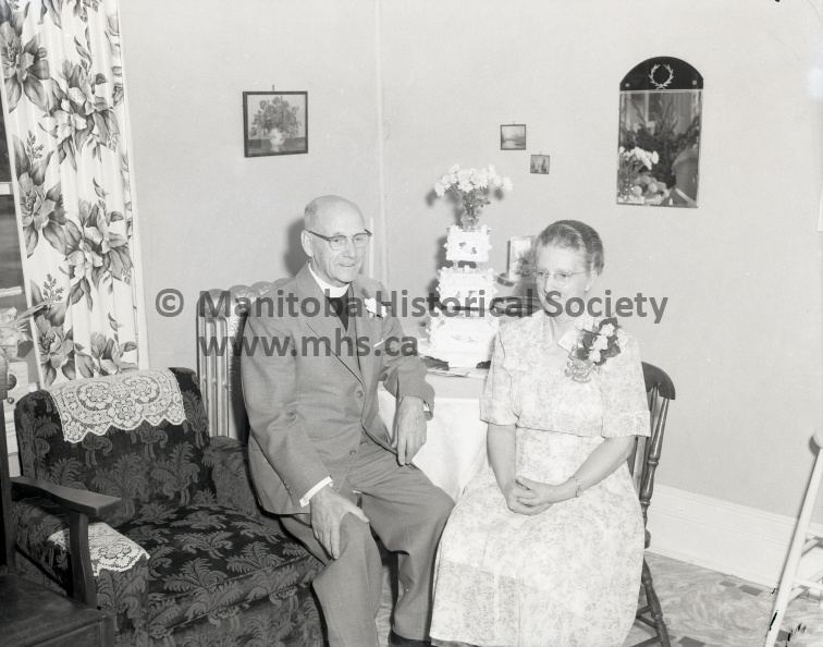 . CRUMP 50THANNIVERSARY REV. AND MRS. HARRY CRUMP, who are in charge of the Presbyterian mission at Sioux Village, Thursday celebrated their 50th wedding anniversary. They have been engaged in Indian mission work in Manitoba for about 34 years. 10640b.jpg