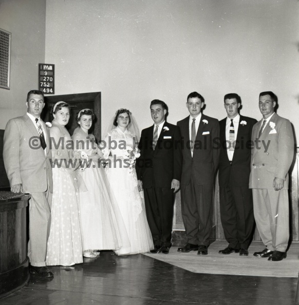 Tashiro September 22/56 WEDDING MITCHELL – SMITH VOWS EXCHANGED Mr. and Mrs. Alvin Andrew Smith, who were married September 22 in Portage’s First Presbyterian church. The bride is the former Eleanor Janet Mitchell, daughter of Mr. and Mrs. Joseph Mitchell of Portage. The groom is the son of Mr. and Mrs. Ernest Smith of Portage la Prairie. 10685e.jpg