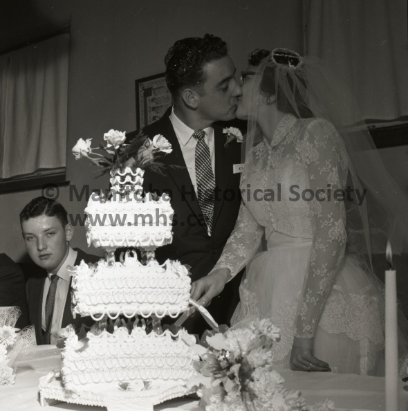 Tashiro September 22/56 WEDDING MITCHELL – SMITH VOWS EXCHANGED Mr. and Mrs. Alvin Andrew Smith, who were married September 22 in Portage’s First Presbyterian church. The bride is the former Eleanor Janet Mitchell, daughter of Mr. and Mrs. Joseph Mitchell of Portage. The groom is the son of Mr. and Mrs. Ernest Smith of Portage la Prairie. 10685j.jpg